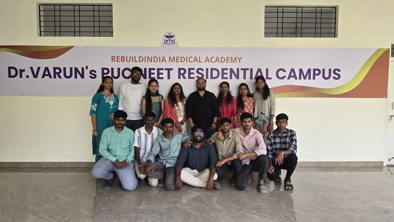 Students and staff at RIMA's Kodathi NEET residential campus, Sarjapur Road
